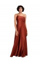Sophisticated One Shoulder Silky Satin Bridesmaid Dress with Full Skirt UK