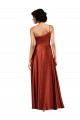 Sophisticated One Shoulder Silky Satin Bridesmaid Dress with Full Skirt UK