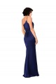 One Shoulder Silky Satin Bridesmaid Dress with Skirt Slit UK