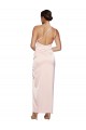 One Shoulder Full Length Long Silky Satin Bridesmaid Dress with Thigh Split UK