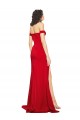 Off the Shoulder Sweetheart Bustier Style Silky Satin Bridesmaid Dress with Side Split UK