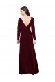 Long Sleeves Spandex Bridesmaid Gown with Front Slit UK