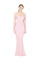 Full Length Off the Shoulder Bridesmaid Dress with Twist Front UK