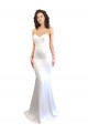Sweetheart Strapless High Neck Long Crepe Bridesmaid Dress UK
