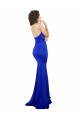 Sweetheart Flower Neckline High Neck Crepe Bridesmaid Dress UK