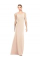 V-Spaghetti Strap Open Back Bateau Neck Trumpet Bridesmaid Dress UK