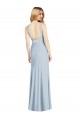 High Neck Backless Crepe Trumpet Bridesmaid Dress UK