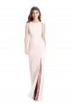 Diamond Cutout Back Trumpet Bridesmaid Dress with Front Slit UK