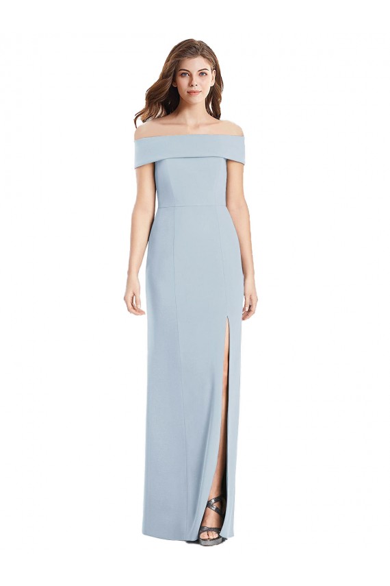 Cuffed Off the Shoulder Long Trumpet Bridesmaid Dress UK