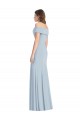 Cuffed Off the Shoulder Long Trumpet Bridesmaid Dress UK