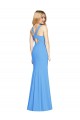 Flattering Trumpet Long Sleeveless Bridesmaid Dress with Open Back UK