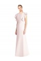 Ruffle Cap Sleeves Open Back Trumpet Bridesmaid Dress UK