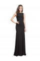 Sleeveless Bateau Neckline Crepe Bridesmaid Dress with Twist Back UK