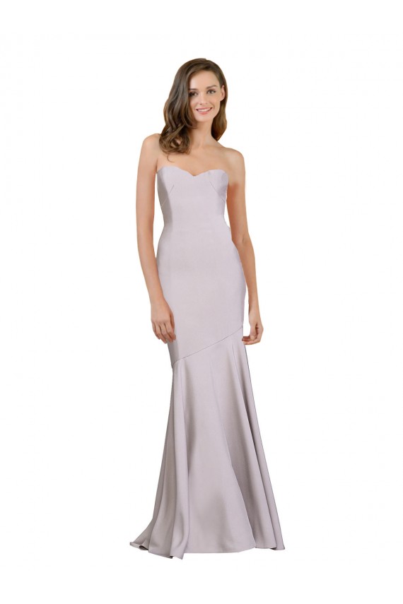 Crepe Mermaid Bridesmaid Dress with Low Back UK