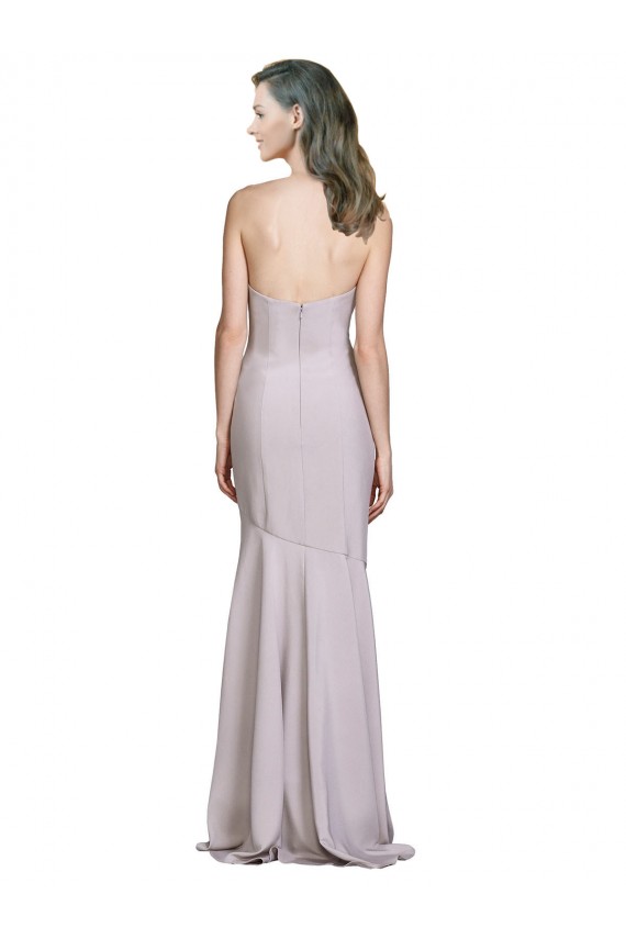 Crepe Mermaid Bridesmaid Dress with Low Back UK