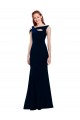 Sleeveless Crepe Mermaid Bridesmaid Dress with Side Slit UK