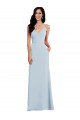 V Back Spaghetti Strap Maxi Bridesmaid Dress with Pockets UK