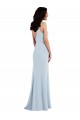 V Back Spaghetti Strap Maxi Bridesmaid Dress with Pockets UK