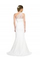 Soft Tulle Shoulder Overlay Mermaid One Shoulder Crepe Bridesmaid Dress UK