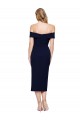 Midi Length Short Crepe Bridesmaid Dress with Side Split UK
