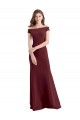 Off the Shoulder Fit and Flare Stretch Crepe Bridesmaid Dress UK
