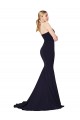 Sweetheart High Neck Sweep Train Sleeveless Crepe Bridesmaid Dress UK