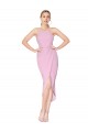 Halter Neck Short Knee Length Crepe Mermaid Bridesmaid Dress UK