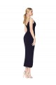 High Neck Spaghetti Straps Crepe Wrap Short Bridesmaid Dress UK