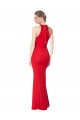 Halter Neck Keyhole Back Sleeveless Crepe Maxi Bridesmaid Dress UK