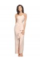 Long Full Length Ruffles Strapless Low Back Crepe Bridesmaid Dress with Straps UK