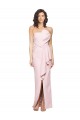 Strapless Long Full Length Ruffles Low Back Crepe Bridesmaid Dress UK