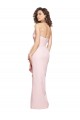 Strapless Long Full Length Ruffles Low Back Crepe Bridesmaid Dress UK