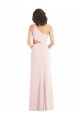 Flirty One Shoulder Midriff Cutout Maxi Bridesmaid Dress UK