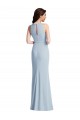 Halter Maxi Bridesmaid Dress with Cascade Ruffle Slit UK