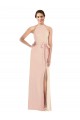 Halter Criss Cross Cutout Back Maxi Bridesmaid Dress UK