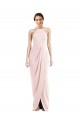 Halter Draped Tulip Skirt Maxi Bridesmaid Dress UK