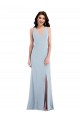 Criss Cross Cutout Back Maxi Bridesmaid Dress with Front Slit UK