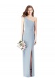 One Shoulder Crepe Trumpet Bridesmaid Dress with Front Slit UK