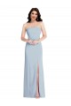 Strapless Scoop Back Maxi Bridesmaid Dress with Front Slit UK