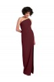 Sleek One Shoulder Long Crepe Bridesmaid Dress with Daring Slit UK