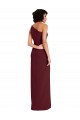 Sleek One Shoulder Long Crepe Bridesmaid Dress with Daring Slit UK