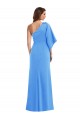 One Shoulder Bell Sleeves Trumpet Bridesmaid Dress UK