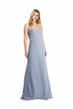 Feminine Scoop Neckline Long Crepe Slip Bridesmaid Dress  UK