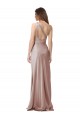 One Shoulder Black-Tie Floor Length Long Stretch Satin Bridesmaid Dress UK