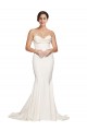 Strapless Cowl Neck Sweep Train Stretch Satin Bridesmaid Dress UK