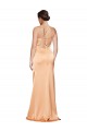 One Shoulder Ruched Stretch Satin Bridesmaid Dress with Thigh High Split UK