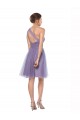 One Shoulder Short Knee Length Tulle Bridesmaid Dress UK