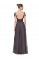 Sweetheart Neckline Long Tulle Bridesmaid Dress with Straps UK