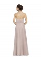 Long Strapless Tulle Bridesmaid Dress with Pleated Bodice UK