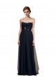 Strapless Sequined Lace Long Bridesmaid Dress with Pleats UK